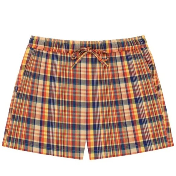 Rowing Blazers Madras Shorts Drawstring Plaid Shorts Boxer Style Lounge Shorts - Picture 1 of 7